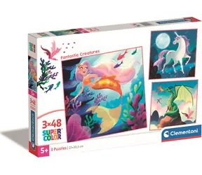 Clementoni PUZZLE Phantastische Kreaturen / 3x48 Teile / ab 5 Jahren