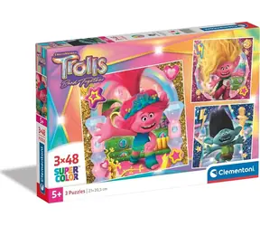 Clementoni PUZZLE Trolls 3 / 3x48 Teile / ab 5 Jahren