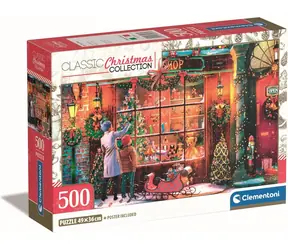 Clementoni PUZZLE Weihnachtskollektion: Alter Weihnachtsladen / 500 Teile / ab 10 Jahren