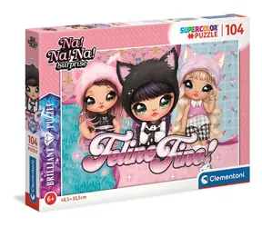 Clementoni Brilliant PUZZLE Na! An! An! Überraschen Sie tolle Katzen! / 104 Teile / ab 6 Jahren
