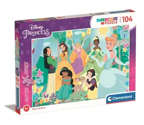Clementoni Glitzerndes PUZZLE Disney Prinzessinnen im Garten / 104 Teile / ab 6 Jahren