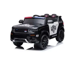Eljet Kinder Elektroauto Polizei SUV schwarz / 50W / Geschwindigkeit 3-8km/h / Tragkraft 30kg