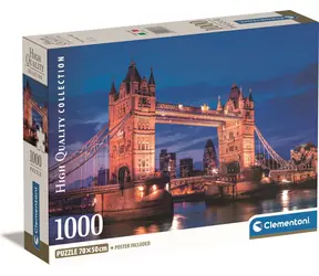 Clementoni PUZZLE Tower Bridge bei Nacht / 1000 Teile / ab 10 Jahren