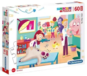 Clementoni PUZZLE Beim Tierarzt MAXI / 60 Teile / ab 4 Jahren