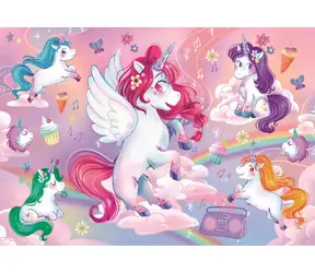 Clementoni PUZZLE Merry Unicorns MAXI / 24 Teile / ab 3 Jahren