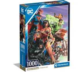 Clementoni PUZZLE Justice League: Into Action / 1000 Teile / ab 12 Jahren