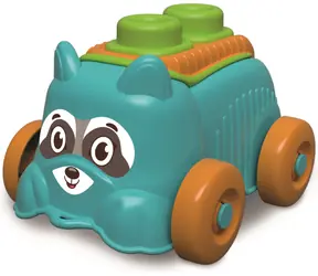 Clementoni Soft Clemmy Sensory Raccoon Auto mit 4 Würfeln / ab 6 Monaten