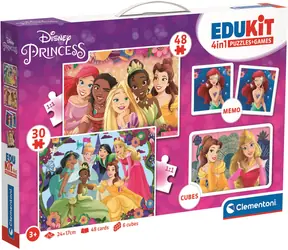 Clementoni Disney Princess 4in1 Spieleset / 72 Teile / ab 3 Jahren