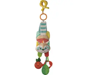 Clementoni BABY Plüsch-Waschbär mit Hängeclip / ab 3 Monaten