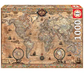 Educa Puzzle Antike Weltkarte / 1000 Teile / ab 12 Jahren