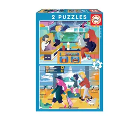 Educa Puzzle Reise / 2x48 Teile / ab 3 Jahren 