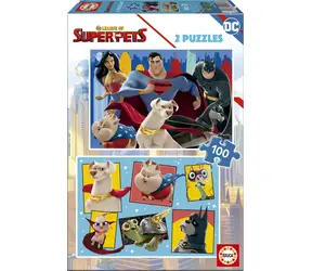 Educa Puzzle DC Super Pet League / 2x100 Teile / ab 6 Jahren 
