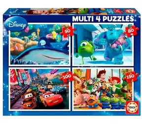 Educa Puzzle Disney Pixar Mix 4in1 / (50 & 80 & 100 & 150 Teile) / ab 5 Jahren 