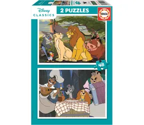 Educa Puzzle Disney Tiere / 2x48 Teile / ab 3 Jahren 