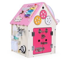 2Kids Toys Aktivitätsbrett Kleines Haus rosa / ab 3 Jahren