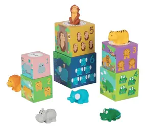 2Kids Toys Bauklötze mit Safaritieren / ab 12 Monaten