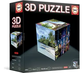 Educa 3D Puzzlewürfel Reise / 216 Teile / ab 14 Jahren