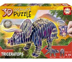 Educa 3D Puzzle Triceratops / 67 Teile / ab 6 Jahren