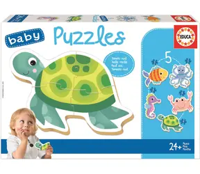Educa Babypuzzle Wassertiere 5in1 (3-5 Teile) / 21 Teile / ab 2 Jahren