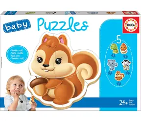 Educa Babypuzzle Tiere 5in1 (3-5 Teile) / 19 Teile / ab 2 Jahren