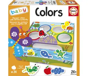 Educa Baby Farbsortierung mit Gillem dem Schmetterling / 4x6 Teile / ab 2 Jahren