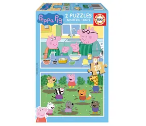 Educa Holzpuzzle Peppa Pig / 2x25 Teile / ab 3 Jahren
