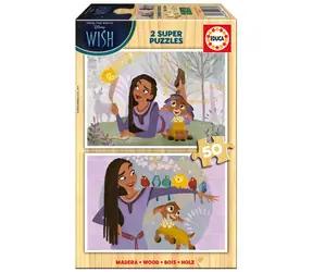 Educa Holzpuzzle Wünsche / 2x50 Teile / ab 4 Jahren
