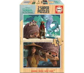 Educa Holzpuzzle Raya und der Drache / 2x25 Teile / ab 3 Jahren