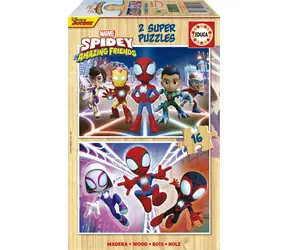 Educa Holzpuzzle Spidey und seine tollen Freunde / 2x16 Teile / ab 3 Jahren