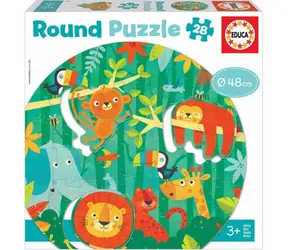 Educa Rundpuzzle Dschungel / 28 Teile / ab 3 Jahren