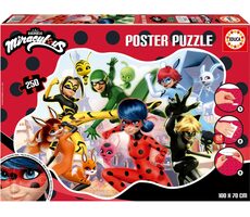 Educa Posterpuzzle Miraculous Ladybug und Cat Noir / 250 Teile / ab 4 Jahren 