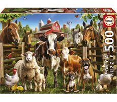 Educa Puzzle Freunde vom Bauernhof / 500 Teile / ab 11 Jahren