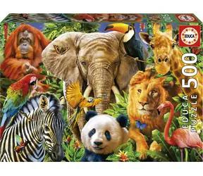 Educa Puzzle Collage Wildtiere / 500 Teile / ab 11 Jahren
