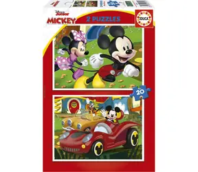 Educa Puzzle Mickey Mouse: Vergnügungspark / 2x20 Teile / ab 3 Jahren