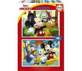 Educa Puzzle Mickey Mouse: Vergnügungspark / 2x48 Teile / ab 4 Jahren