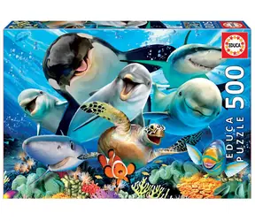 Educa Puzzle Unterwasser-Selfie / 500 Teile / ab 10 Jahren