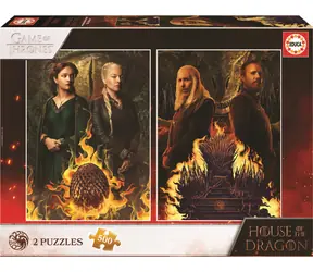 Educa Puzzle Drachenfamilie / 2x500 Teile / ab 11 Jahren