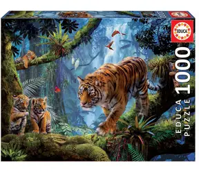 Educa Puzzle Tiger auf einem Baum / 1000 Teile / ab 14 Jahren