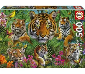 Educa Puzzle Tiger im Dschungel / 500 Teile / ab 11 Jahren