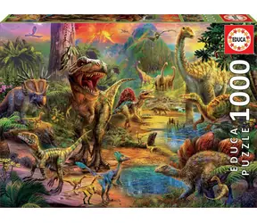 Educa Puzzle Dinosaurier-Territorium / 1000 Teile / ab 14 Jahren