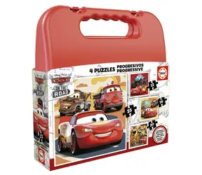 Educa Puzzle im Koffer Cars 4in1 / (12 & 16 & 20 & 25 Teile) / ab 3 Jahren