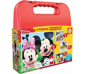 Educa Puzzle im Koffer Mickey Mouse und Freunde 4in1 / (12 & 16 & 20 & 25 Teile) / ab 3 Jahren