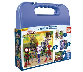 Educa Puzzle im Koffer Spidey und seine tollen Freunde 4in1 / (6 & 9 & 12 & 16 Teile) / ab 3 Jahren