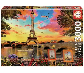 Educa Puzzle Sonnenuntergang in Paris / 3000 Teile / ab 14 Jahren