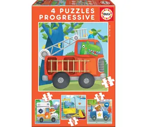 Educa Puzzle Tierretter 4in1 / (6 & 9 & 12 & 16 Teile) / ab 3 Jahren