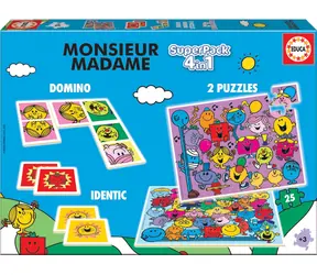 Educa Monsieur Madame 4-in-1 Spielset / ab 3 Jahren