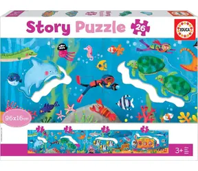 Educa Story Puzzle Unterwasserwelt / 26 Teile / ab 3 Jahren
