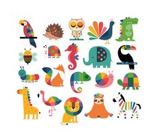 Vilac Magnete Regenbogentiere 20 Stück / ab 2 Jahren