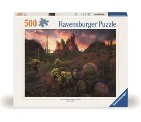Ravensburger Puzzle: Kakteen in der Abenddämmerung / 500 Teile / ab 12 Jahren