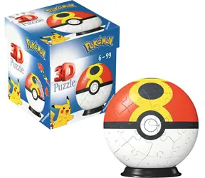 Ravensburger 3D Puzzle -Ball Pokémon: Repeat Ball / 54 Teile / Pokémon -Kollektion / ab 6 Jahren
